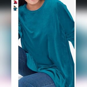 Teal Plush Women Within Top 2X